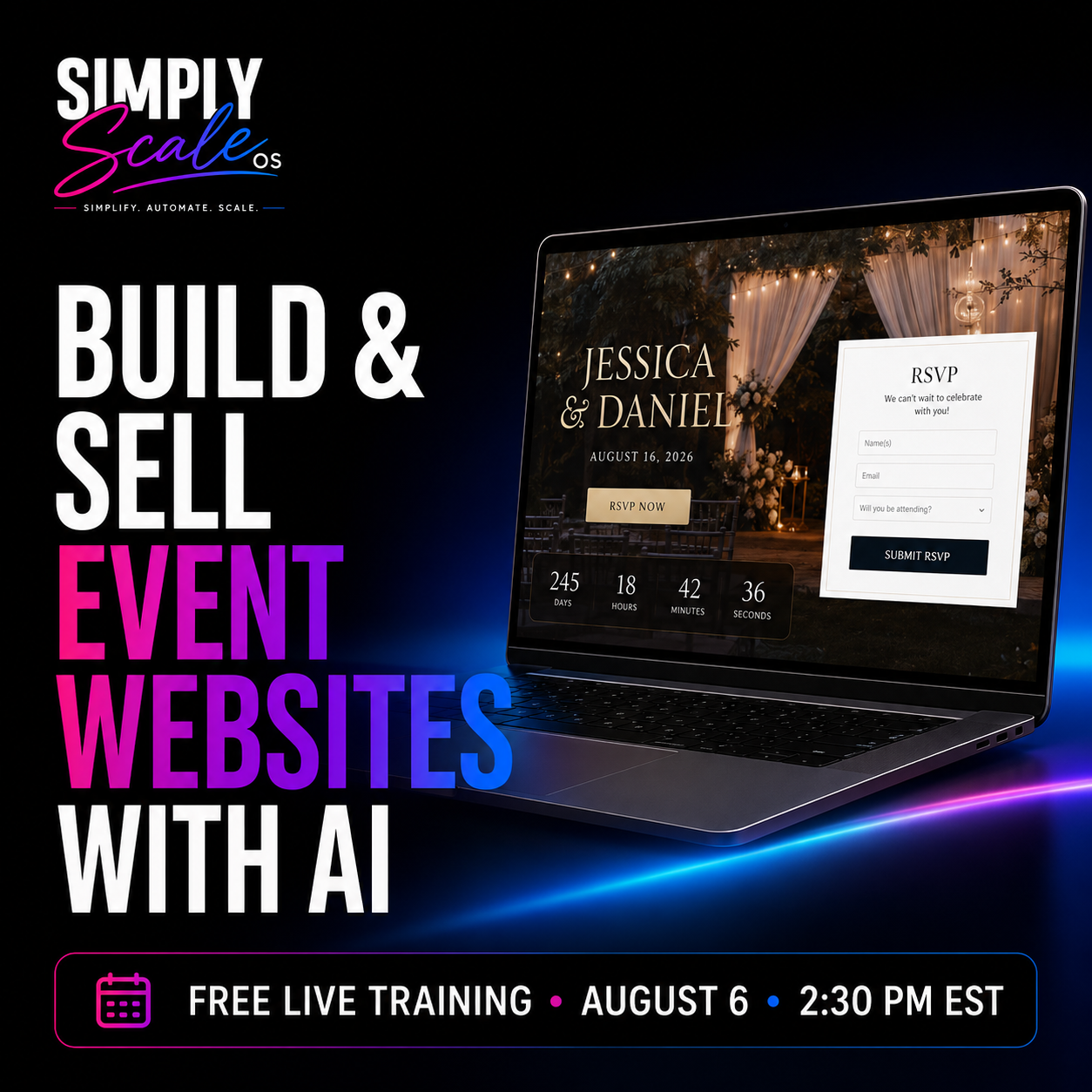 Training: Build and Sell Event Websites with AI